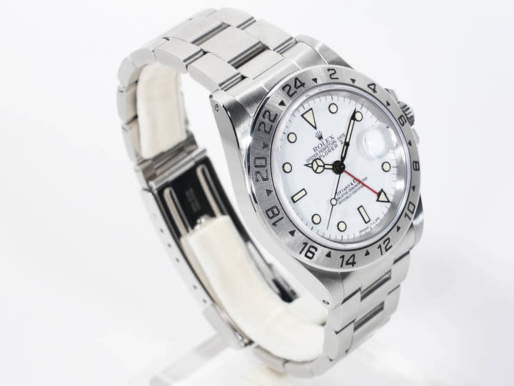 ロレックス エクスプローラーII TIFFANY&CO. Ref.16570 ステンレススチール ホワイト文字盤 オイスターブレスレット 美中古 kueb7see
