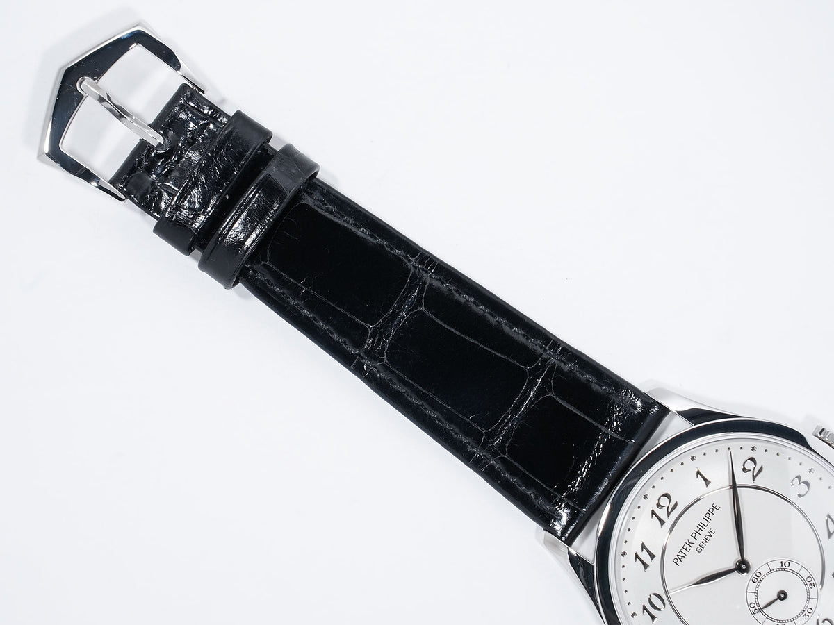 パテックフィリップ カラトラバ Ref.5196P-001 プラチナ シルバー文字盤 美中古 q7in653r