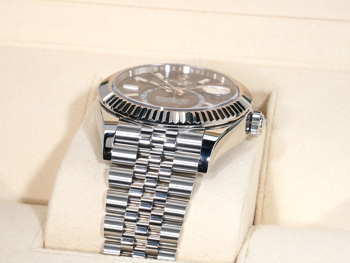 ロレックス スカイドゥエラー Ref.326934 ステンレススチール/ホワイトゴールド ブルー文字盤 ジュビリーブレスレット 美中古 8cpyjnn2