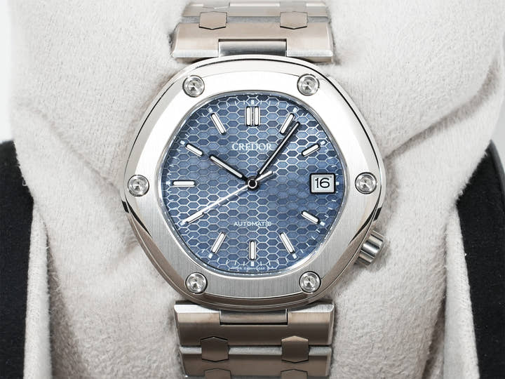 セイコー クレドール ロコモティブ Ref.GCCR995 チタニウム ブルー文字盤 未使用 kve5tg5o