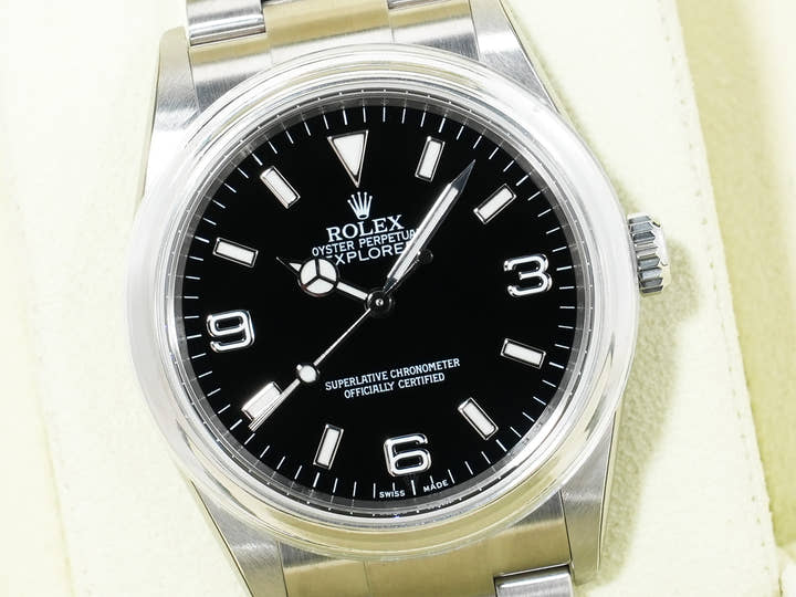 Rolex Explorer I Ref.114270 Stainless Steel Black Dial Oyster Bracelet Unused dz5fx8qs