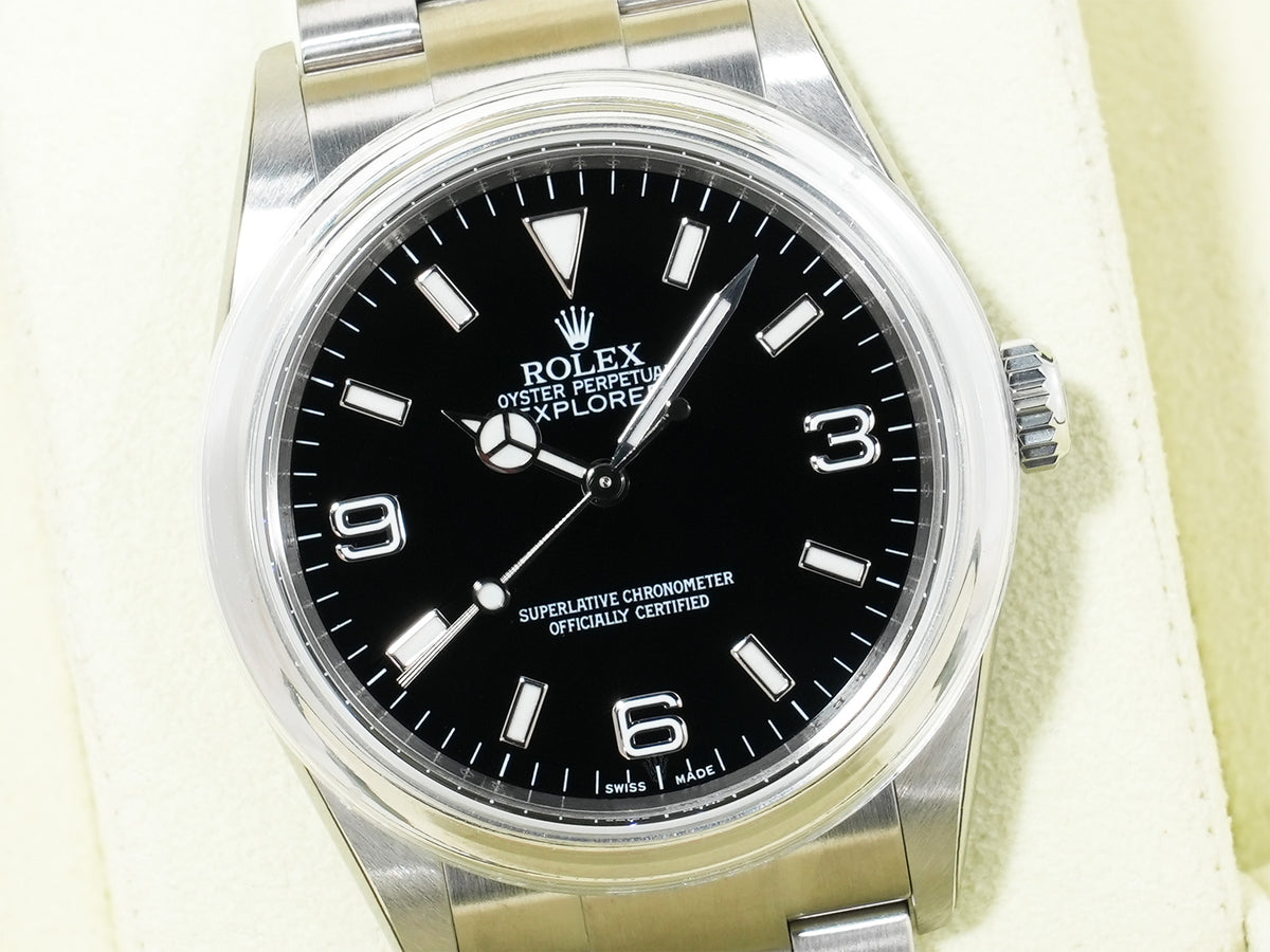 Rolex Explorer I Ref.114270 Stainless Steel Black Dial Oyster Bracelet Unused dz5fx8qs