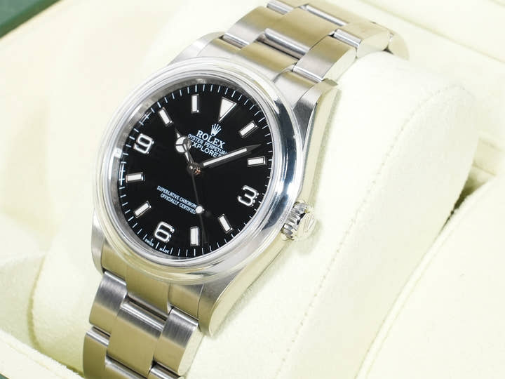 Rolex Explorer I Ref.114270 Stainless Steel Black Dial Oyster Bracelet Unused dz5fx8qs