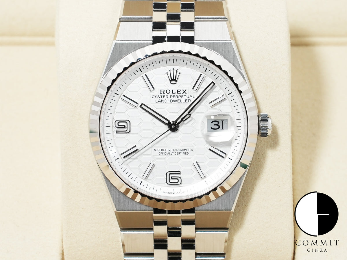 Rolex Land-Ho Ref.127234 Stainless Steel/White Gold White Dial Jubilee Bracelet Pre-owned peh94e73