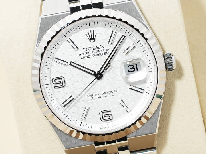 Rolex Land-Ho Ref.127234 Stainless Steel/White Gold White Dial Jubilee Bracelet Pre-owned peh94e73