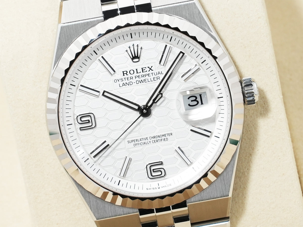 Rolex Land-Ho Ref.127234 Stainless Steel/White Gold White Dial Jubilee Bracelet Pre-owned peh94e73
