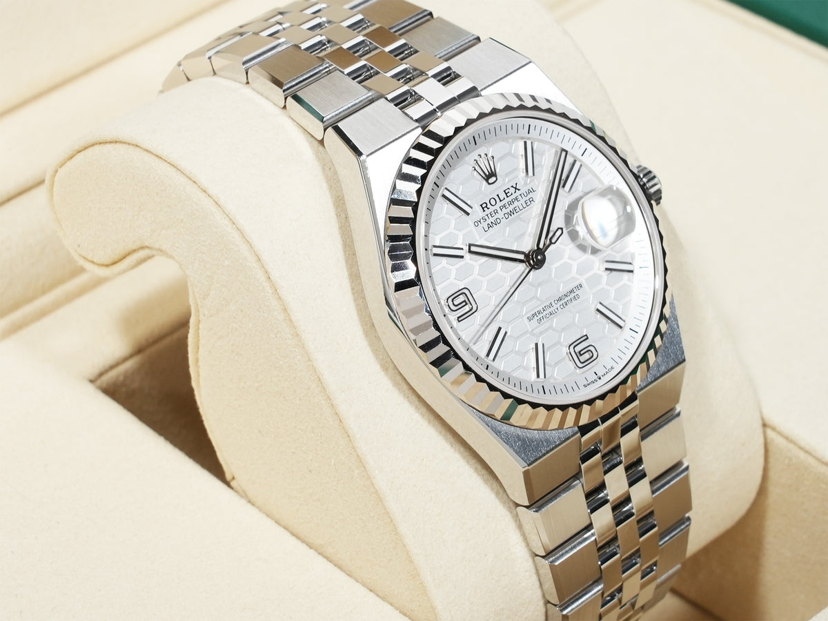 Rolex Land-Ho Ref.127234 Stainless Steel/White Gold White Dial Jubilee Bracelet Pre-owned peh94e73