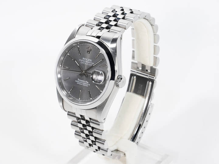 Rolex Datejust TIFFANY&CO. Ref.16200 Stainless Steel Grey Tapestry Dial Pre-owned s6w7qxj6