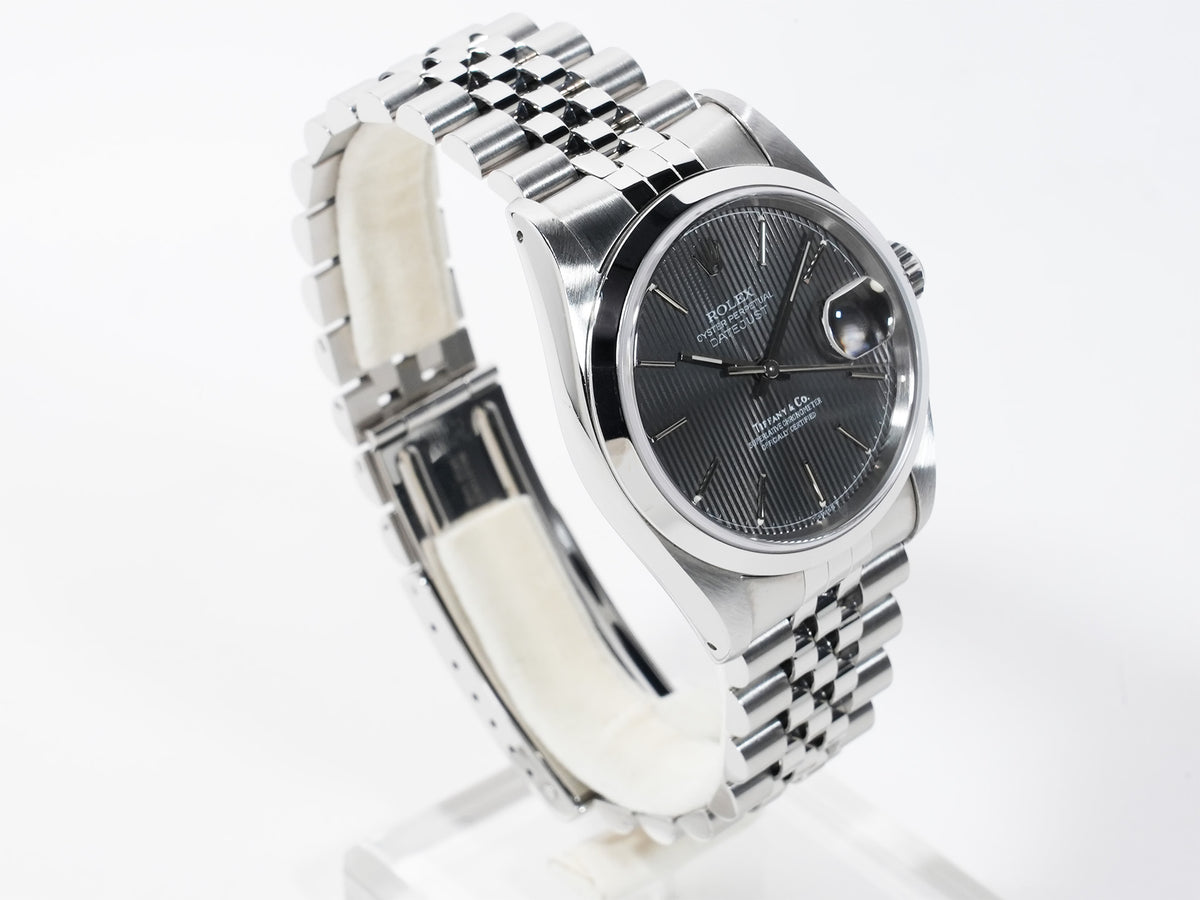 Rolex Datejust TIFFANY&CO. Ref.16200 Stainless Steel Grey Tapestry Dial Pre-owned s6w7qxj6