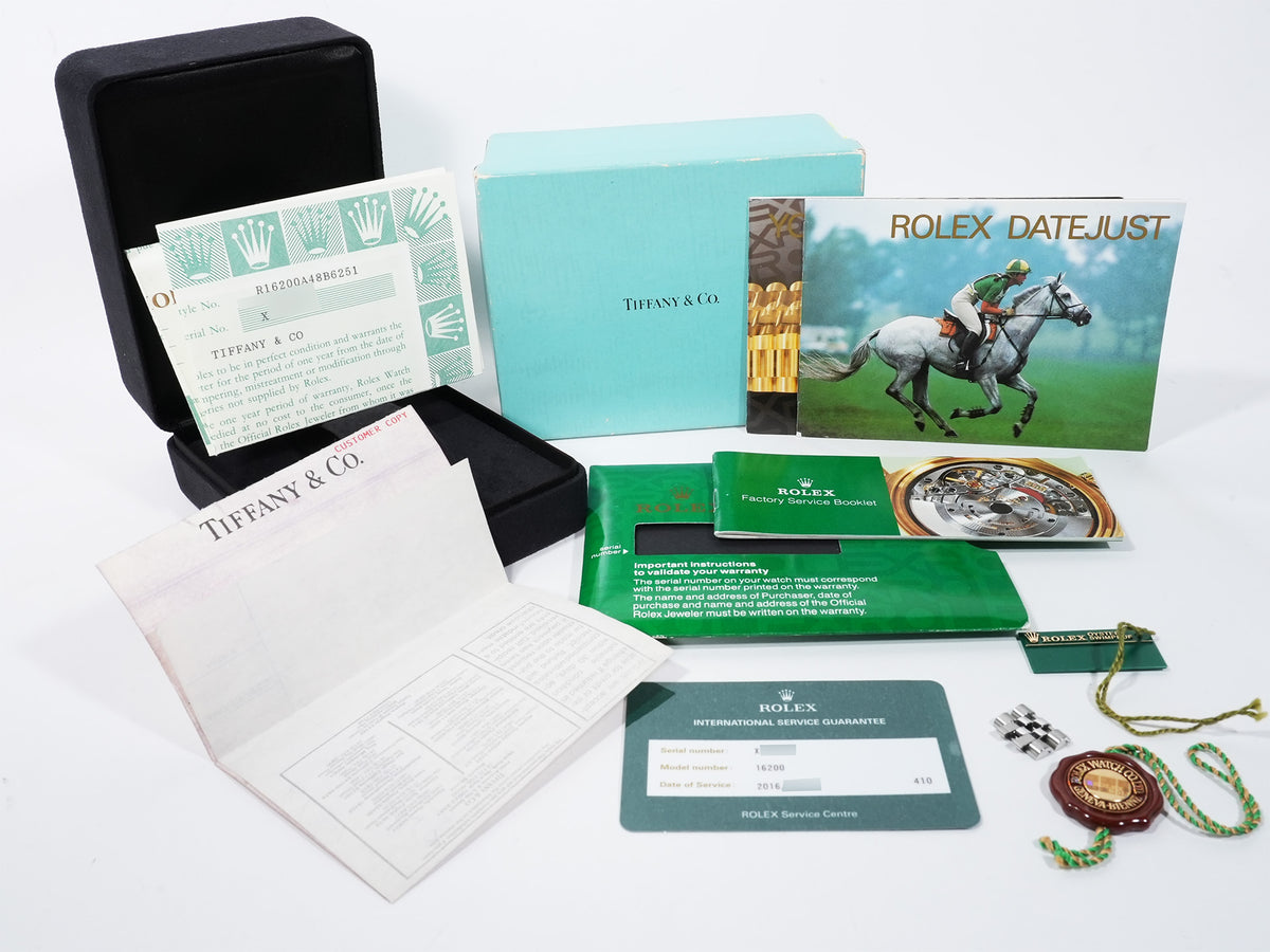 Rolex Datejust TIFFANY&CO. Ref.16200 Stainless Steel Grey Tapestry Dial Pre-owned s6w7qxj6
