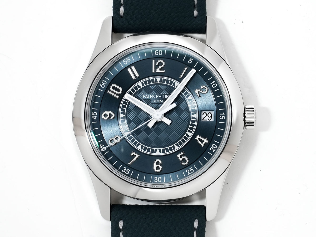 Patek Philippe Calatrava Ref.6007A-001 Stainless Steel Grey-Blue Dial Excellent Pre-Owned 4xeezheg