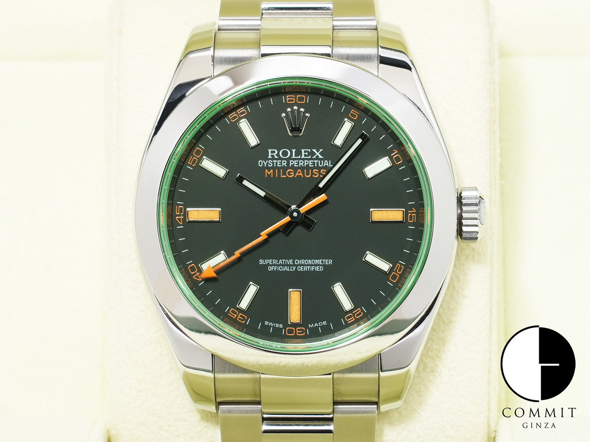 ロレックス ミルガウス Ref.116400GV ステンレススチール ブラック文字盤 中古 784n3yrm