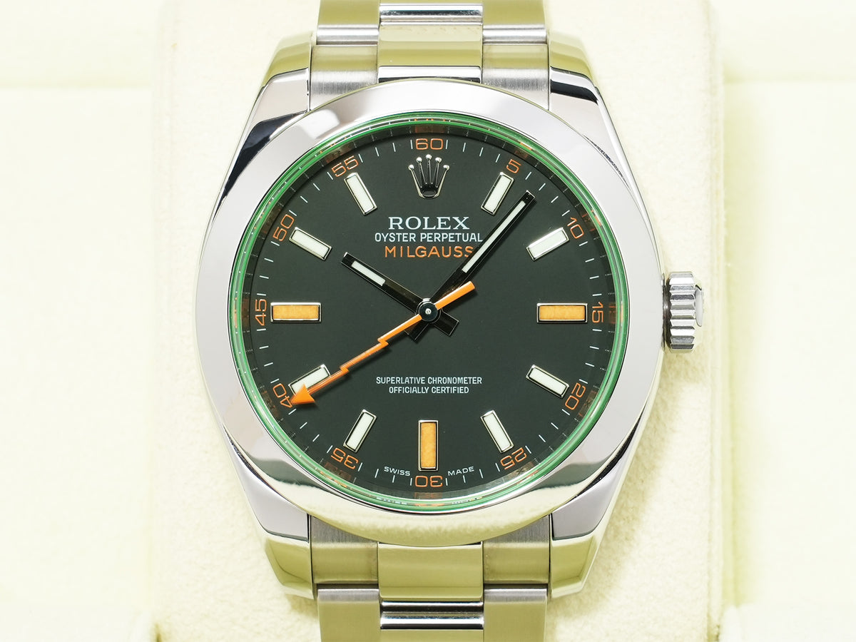ロレックス ミルガウス Ref.116400GV ステンレススチール ブラック文字盤 中古 784n3yrm