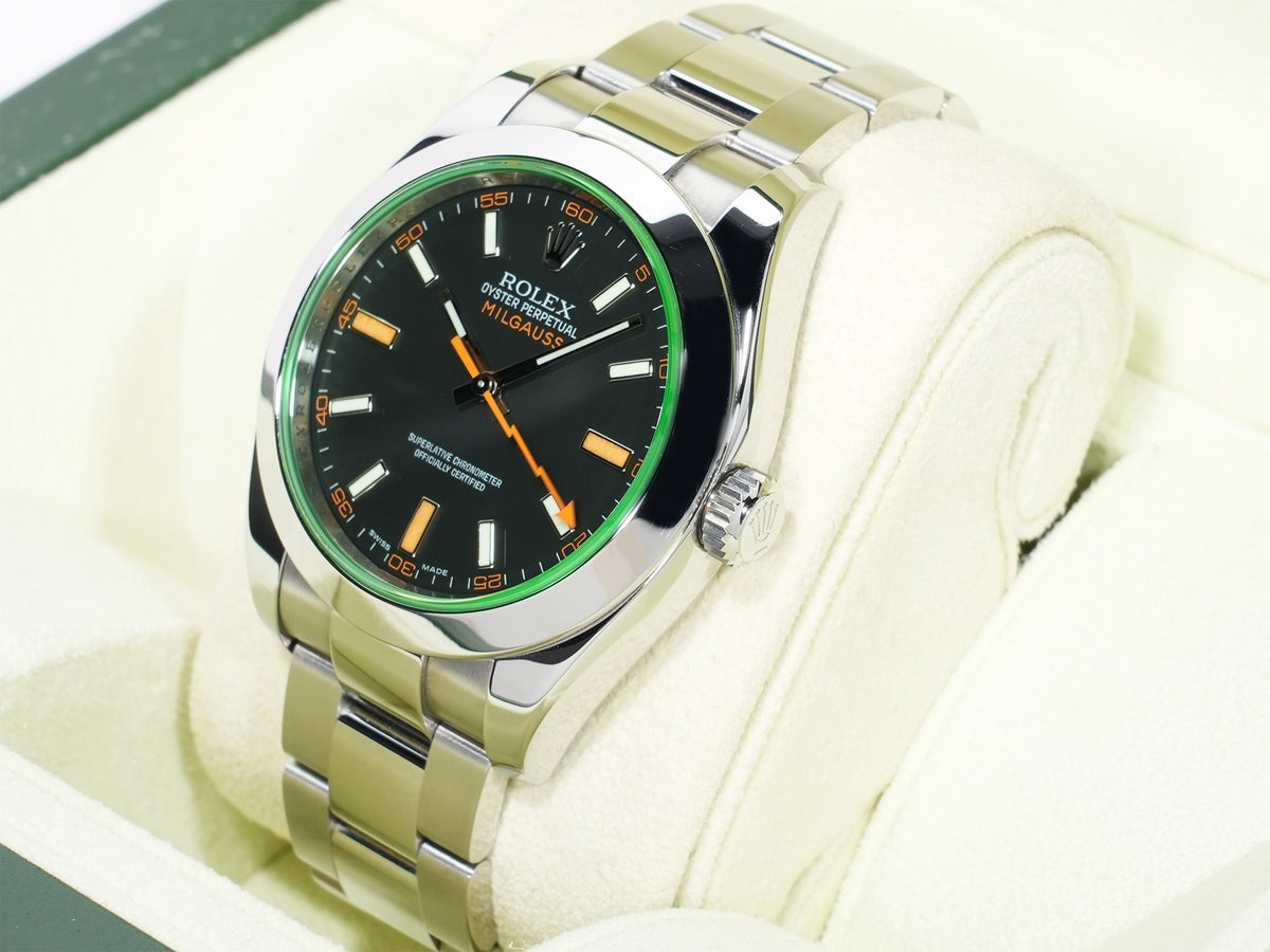 ロレックス ミルガウス Ref.116400GV ステンレススチール ブラック文字盤 中古 784n3yrm