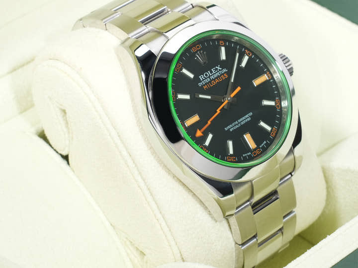 ロレックス ミルガウス Ref.116400GV ステンレススチール ブラック文字盤 中古 784n3yrm