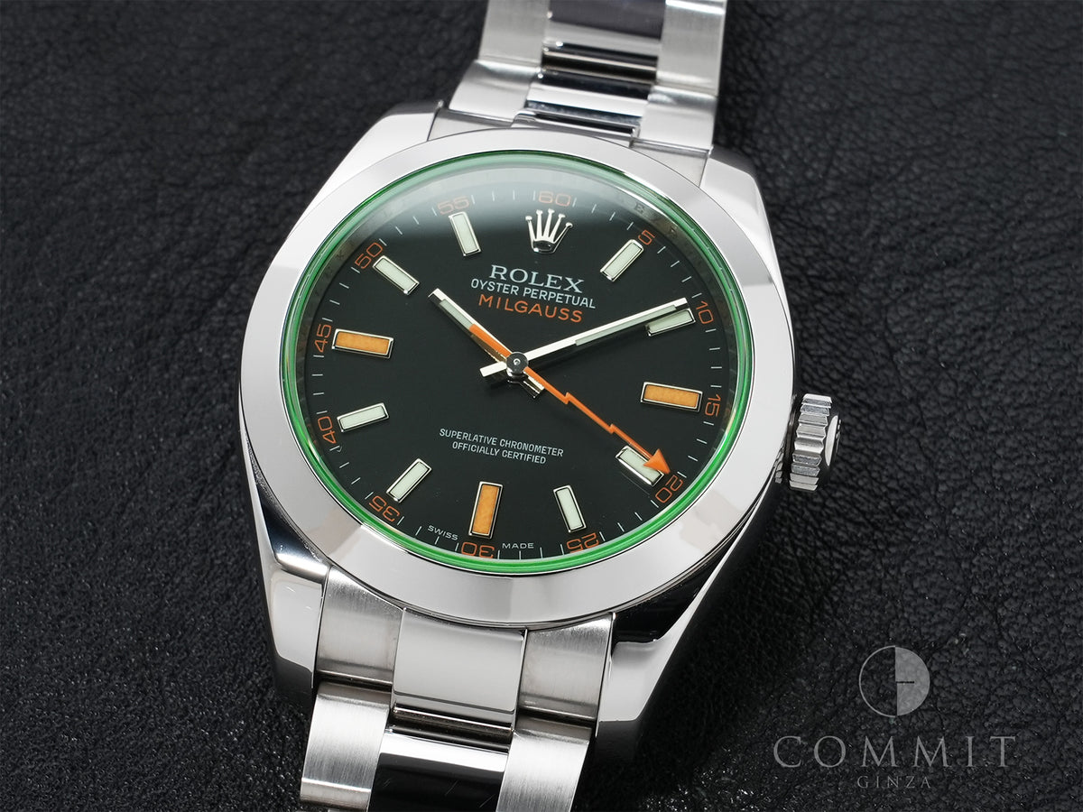ロレックス ミルガウス Ref.116400GV ステンレススチール ブラック文字盤 中古 784n3yrm