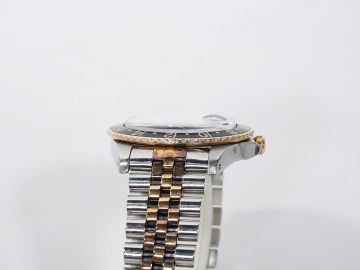 ロレックス GMTマスター Ref.16753 ステンレススチール/イエローゴールド ブラック文字盤 ジュビリーブレスレット 中古 4twxqyjv