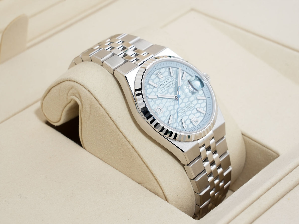Rolex Land-Hopper Ref.127236 Platinum Ice Blue Dial Jubilee Bracelet Unused daq55vib