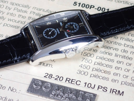 パテックフィリップ 10デイズ(10日巻）PLATINUM Ref.5100P ブラック文字盤 中古 10days-2