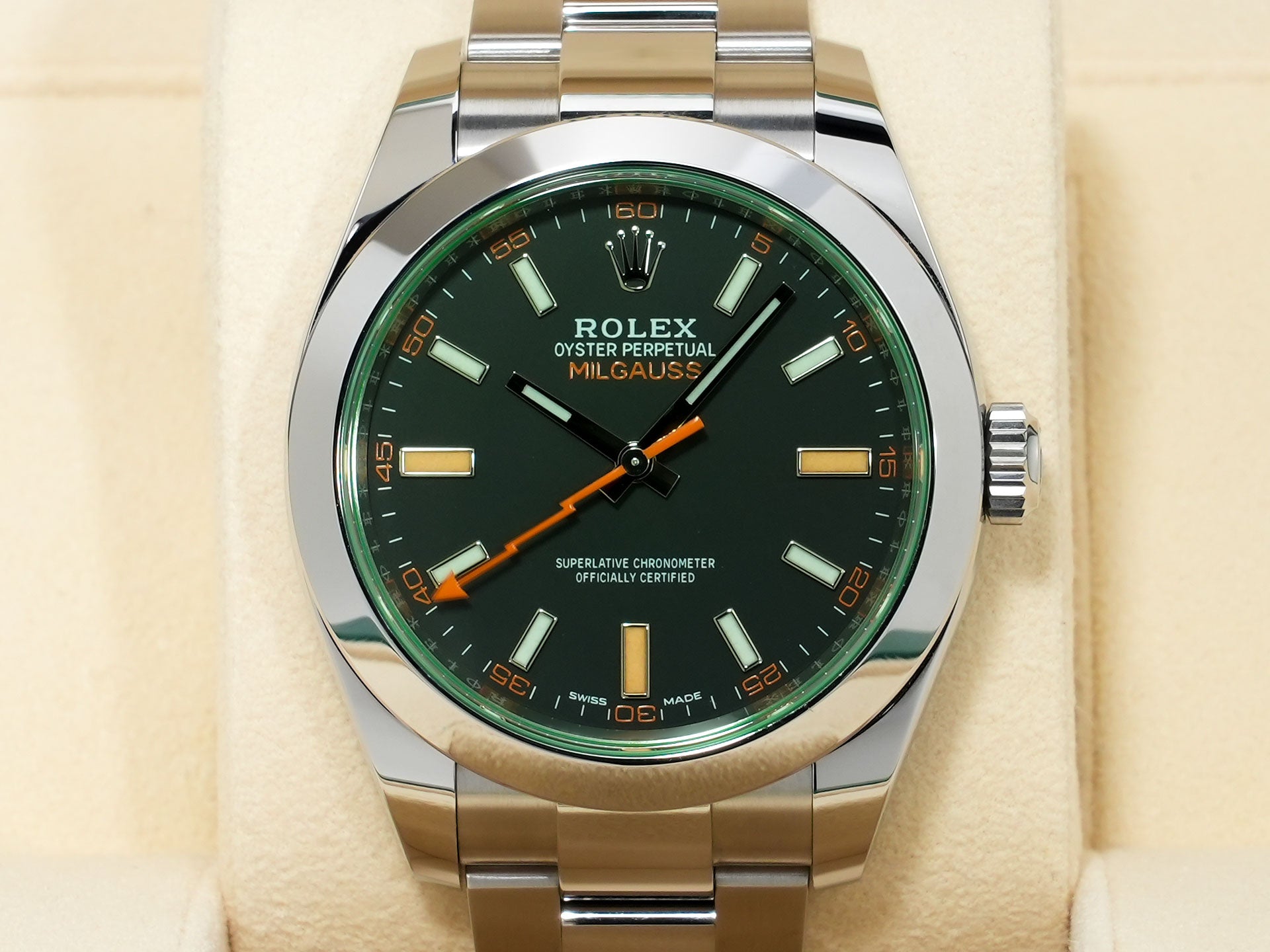 ロレックス ミルガウス Ref.116400GV ステンレススチール ブラック文字盤 未使用