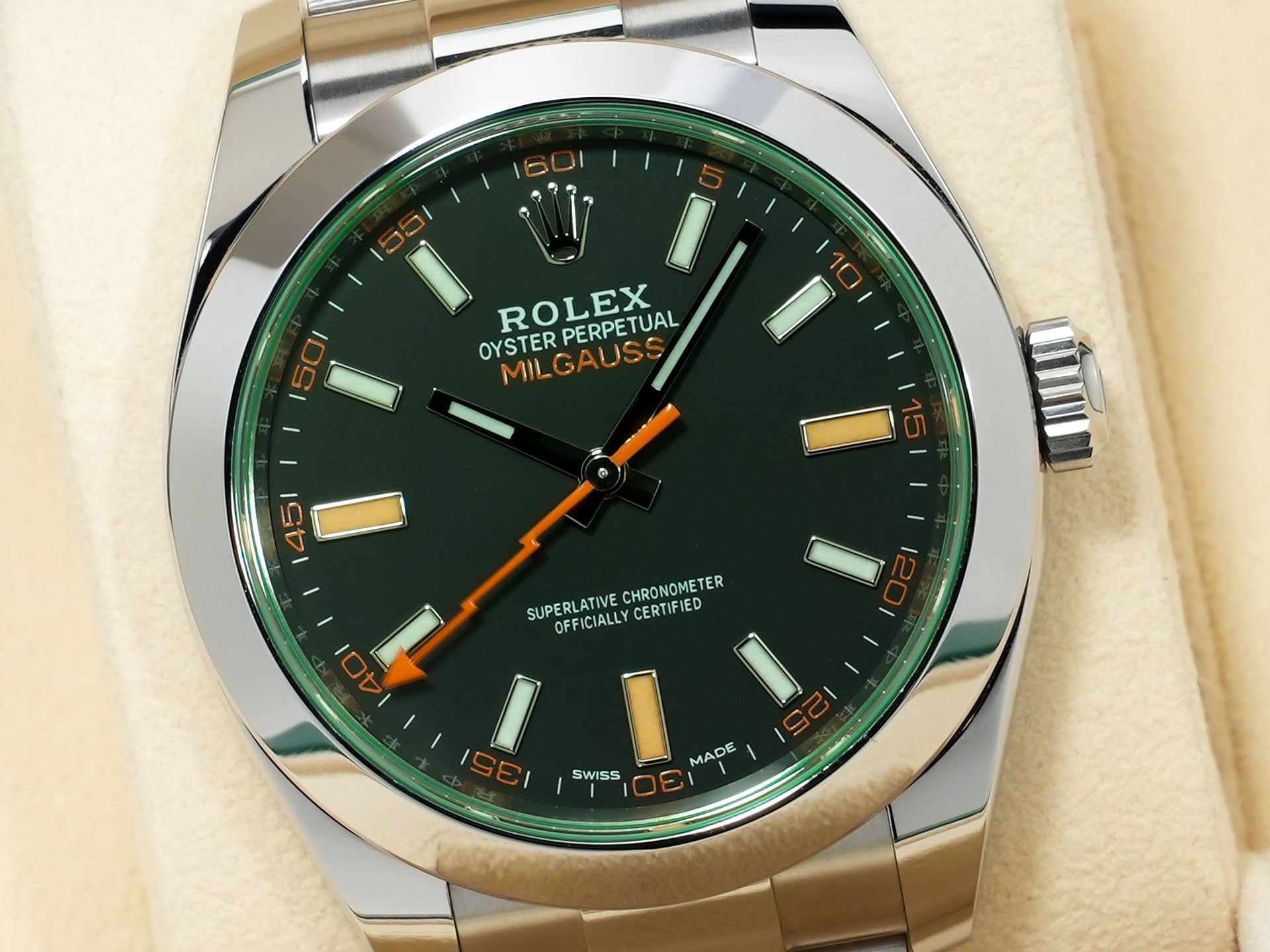 ロレックス ミルガウス Ref.116400GV ステンレススチール ブラック文字盤 未使用
