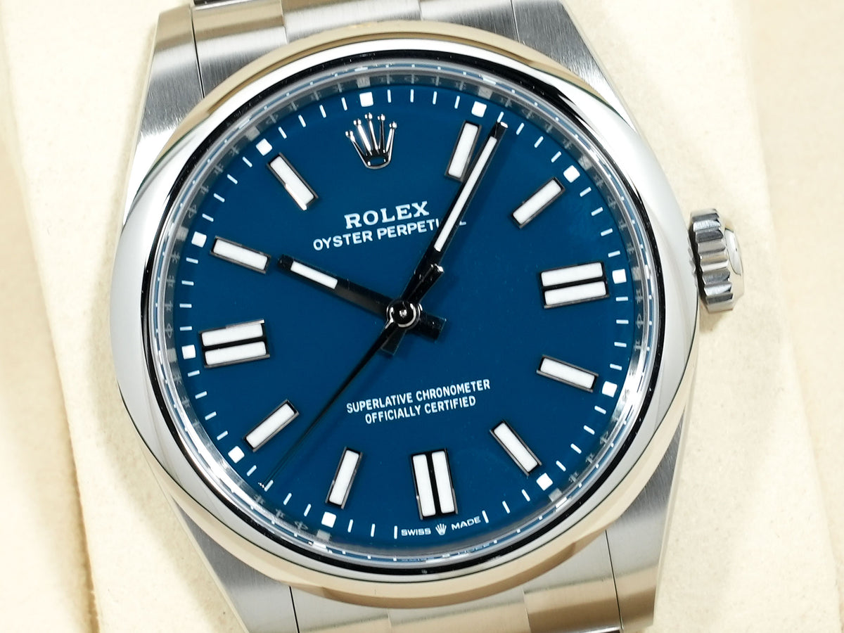 ロレックス オイスターパーペチュアル41 Ref.134300 ステンレススチール メッドブルー文字盤 未使用