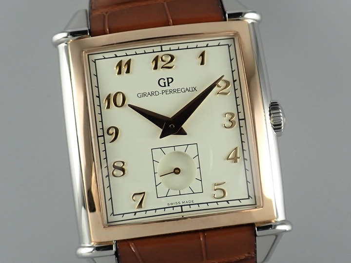 ジラールペルゴ ヴィンテージ Ref.25835-11-121-11A シルバー文字盤 未使用 vintage1945-4