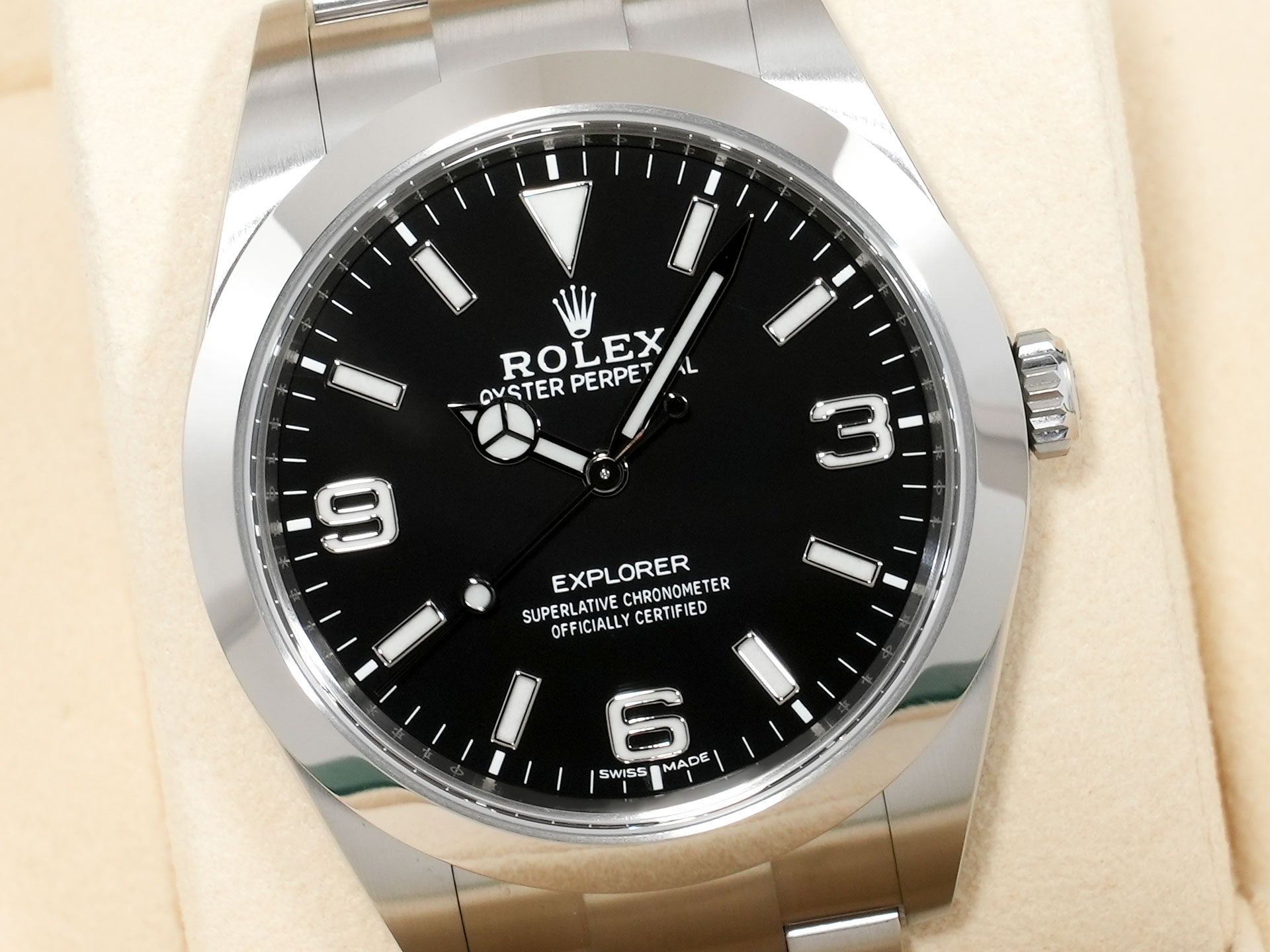 ロレックス エクスプローラーI Ref.214270 ステンレススチール ブラック文字盤 オイスターブレスレット 未使用