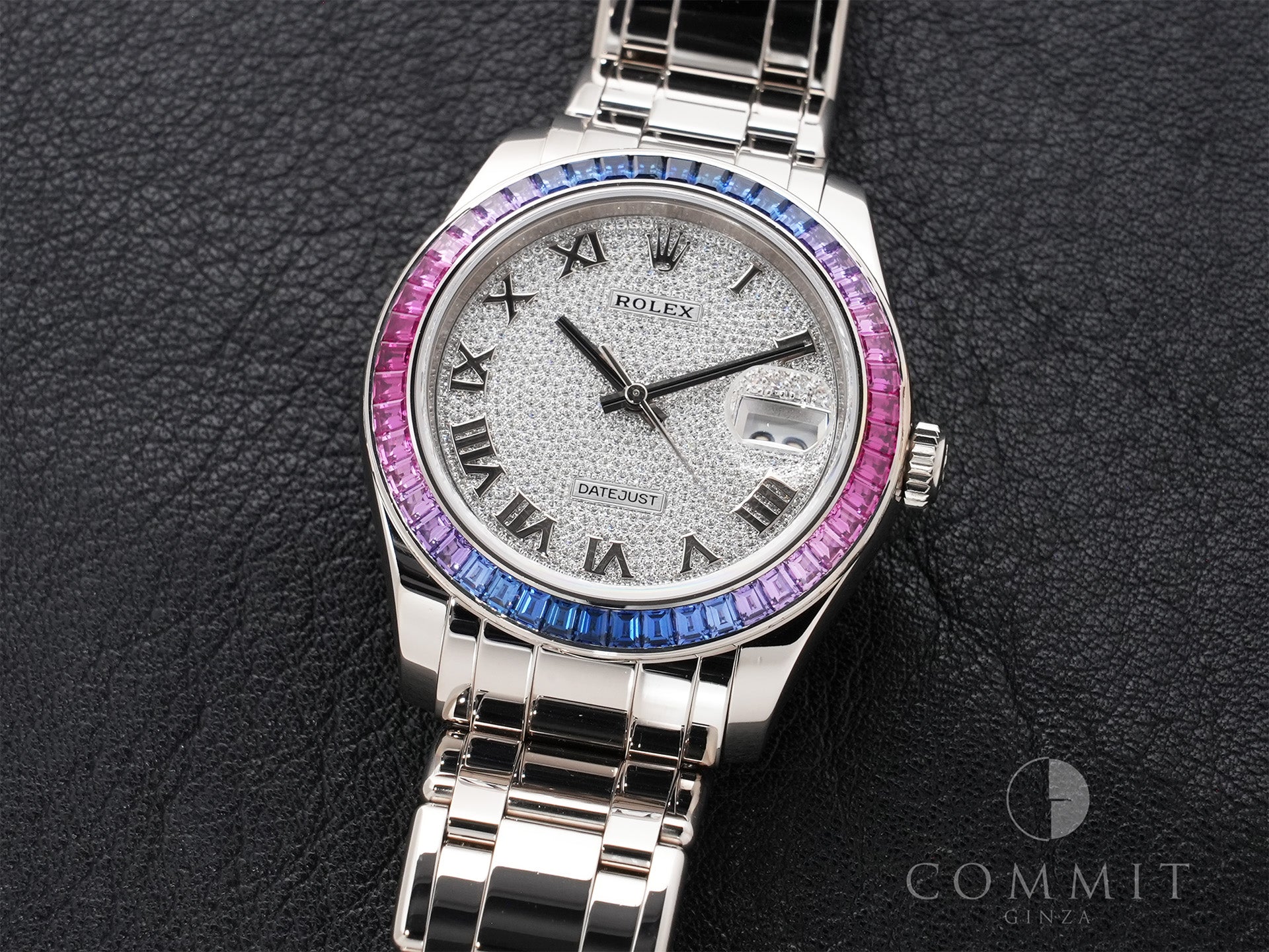 ロレックス デイトジャスト パールマスター Ref.86349SAFUBL ホワイトゴールド パヴェダイヤ文字盤 中古 ddqkunu7