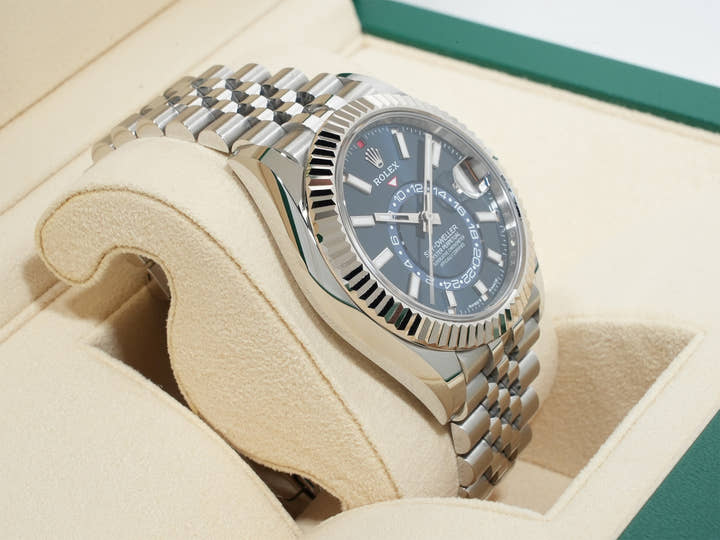ロレックス スカイドゥエラー Ref.336934 ステンレススチール/ホワイトゴールド ブルー文字盤 ジュビリーブレスレット 美中古 ppypeew7