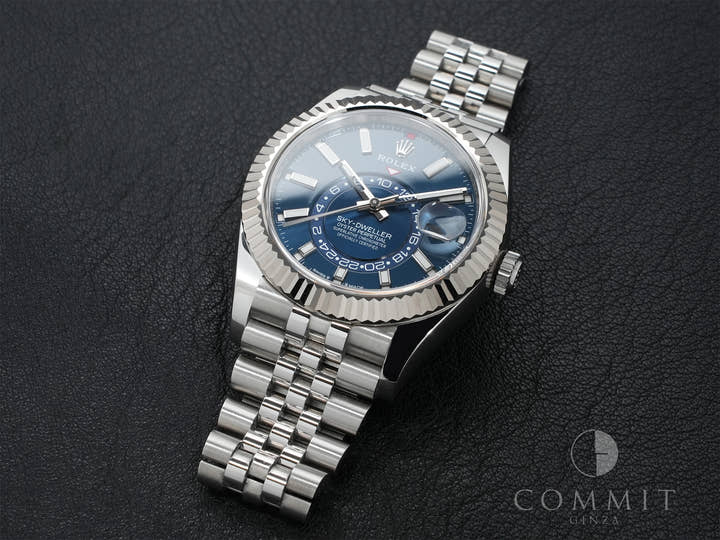 ロレックス スカイドゥエラー Ref.336934 ステンレススチール/ホワイトゴールド ブルー文字盤 ジュビリーブレスレット 美中古 ppypeew7