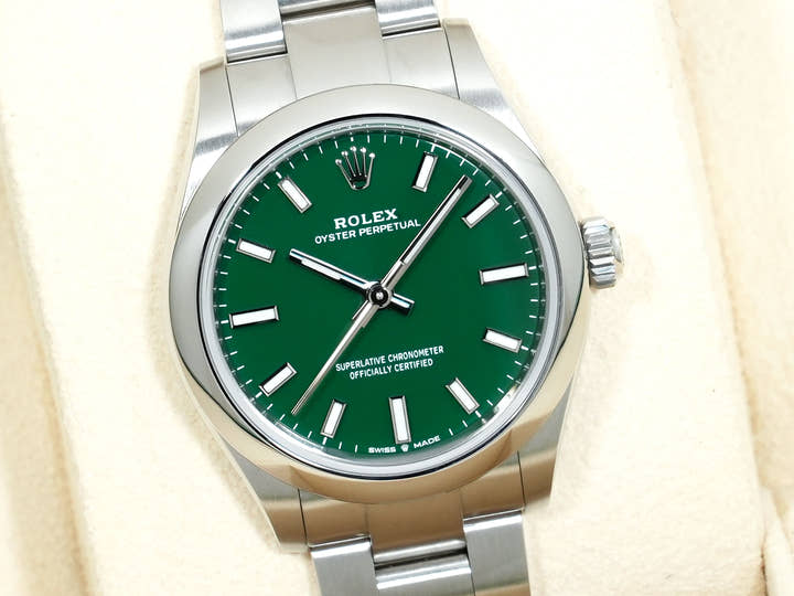 ロレックス オイスターパーペチュアル31 Ref.277200 ステンレススチール グリーン文字盤 未使用