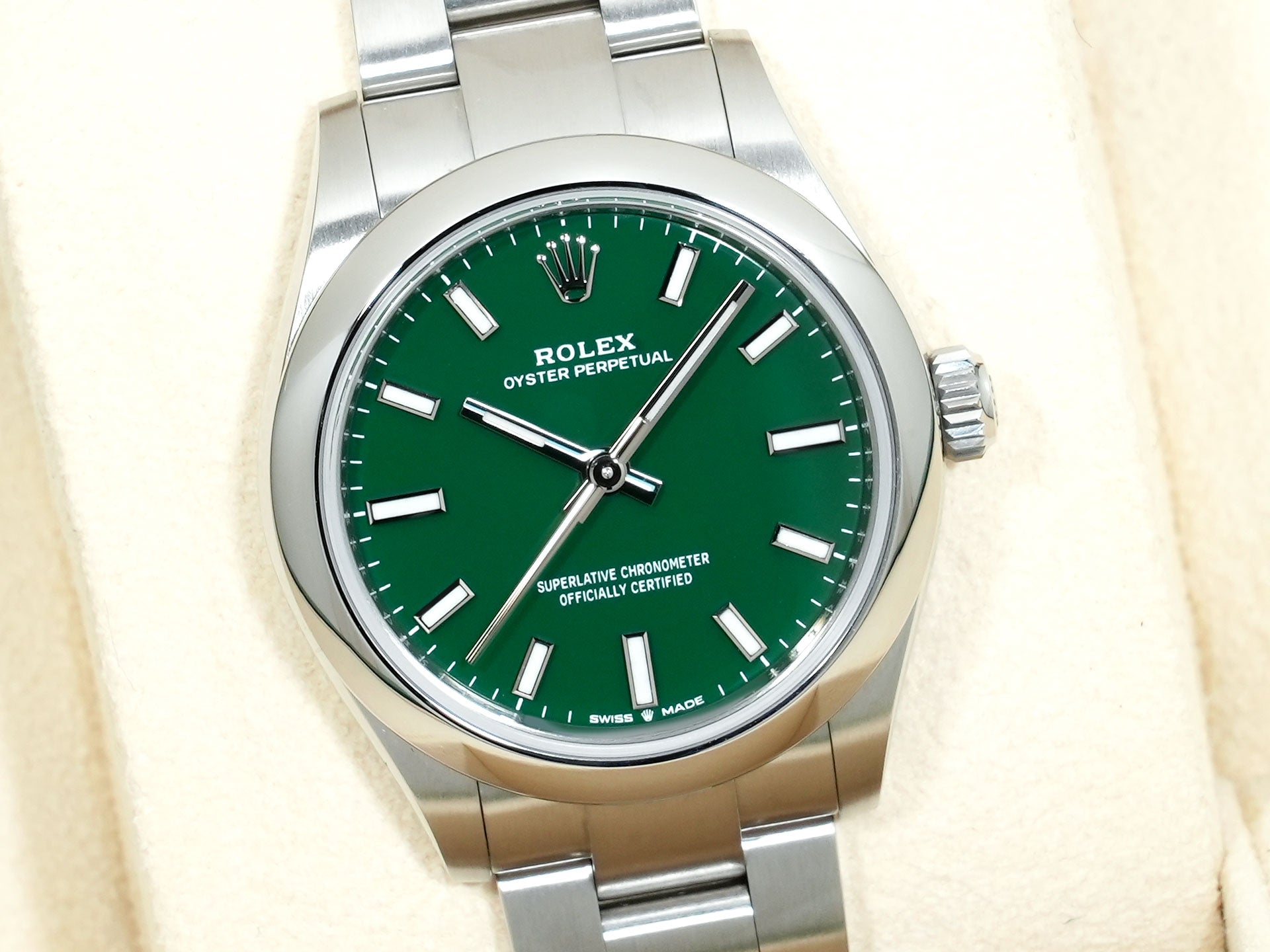 ロレックス オイスターパーペチュアル31 Ref.277200 ステンレススチール グリーン文字盤 未使用
