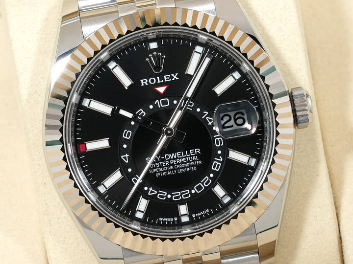 ロレックス スカイドゥエラー Ref.336934 ステンレススチール/ホワイトゴールド ブラック文字盤 ジュビリーブレスレット 未使用
