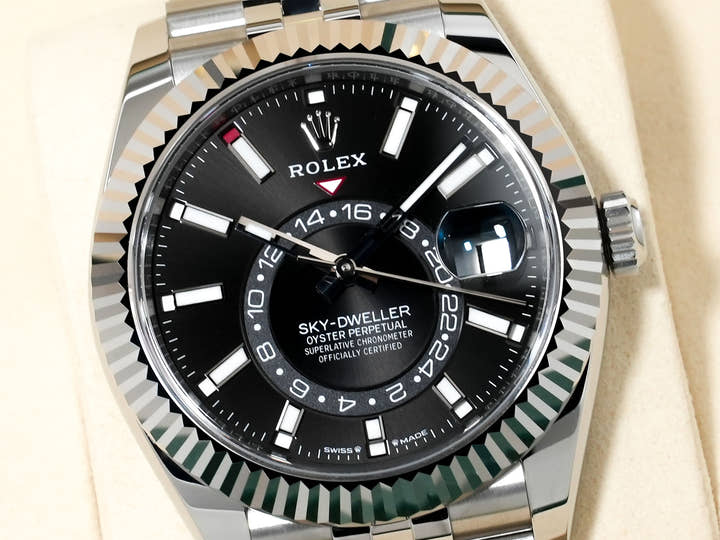 ロレックス スカイドゥエラー Ref.336934 ステンレススチール/ホワイトゴールド ブラック文字盤 ジュビリーブレスレット 未使用