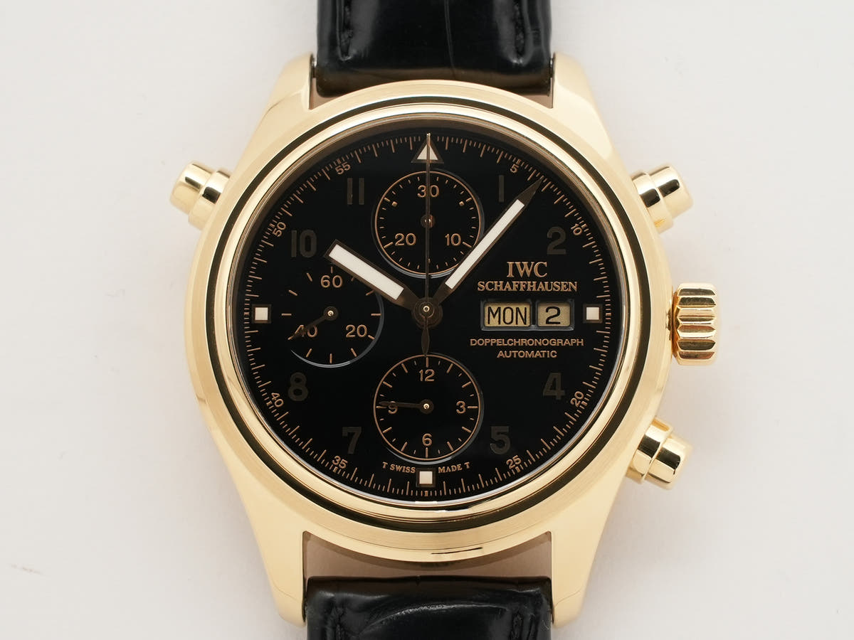 IWC ドッペルクロノグラフ Ref.IW3713 ブラック文字盤 美中古 01LWCJAW