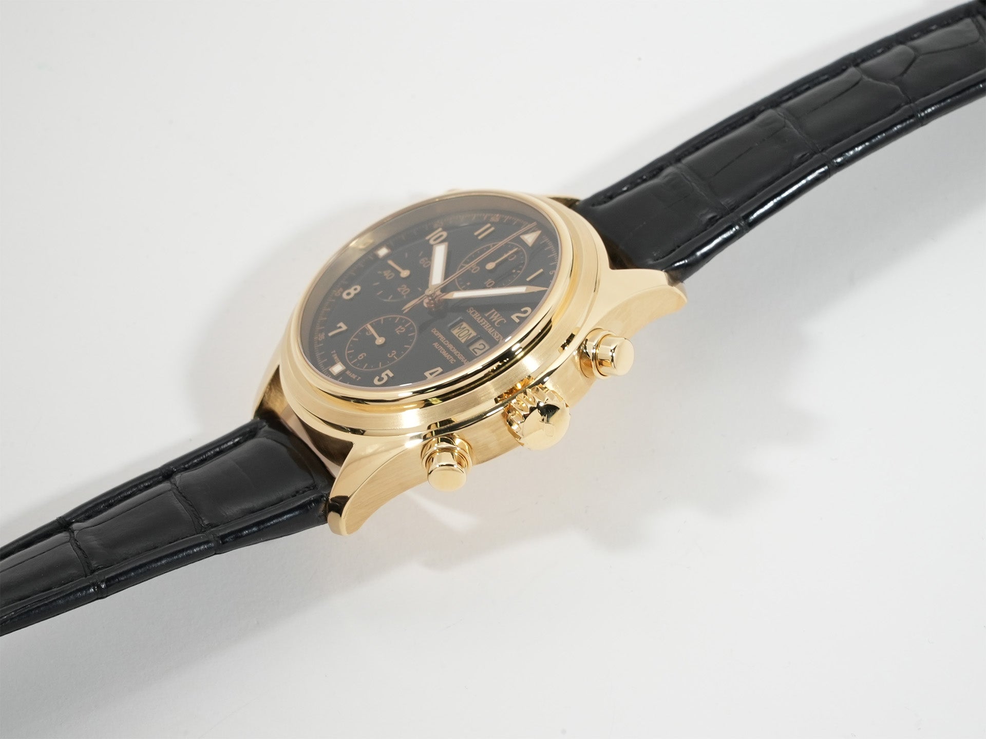 IWC ドッペルクロノグラフ IW3713 ブラック 01LWCJAW ｜高級