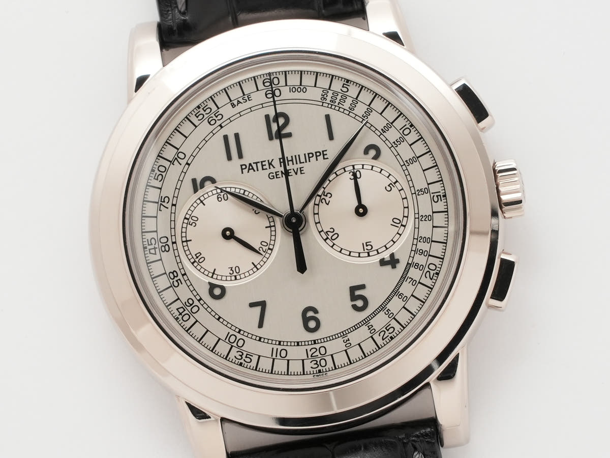 パテックフィリップ クロノグラフ Ref.5070G-001 シルバー文字盤 美中古 WR7H4SWA