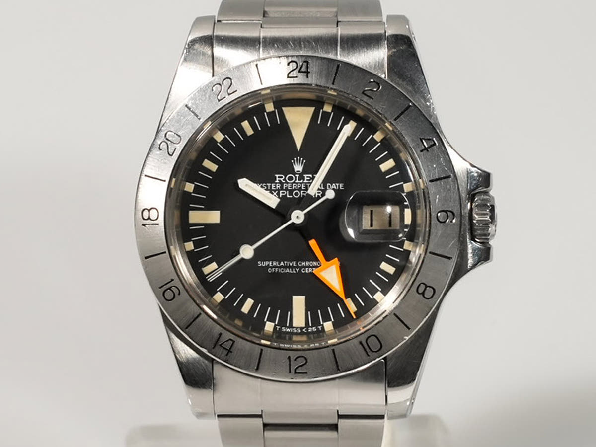 ロレックス エクスプローラーII Ref.1655 ブラック文字盤 中古 V4R9X662