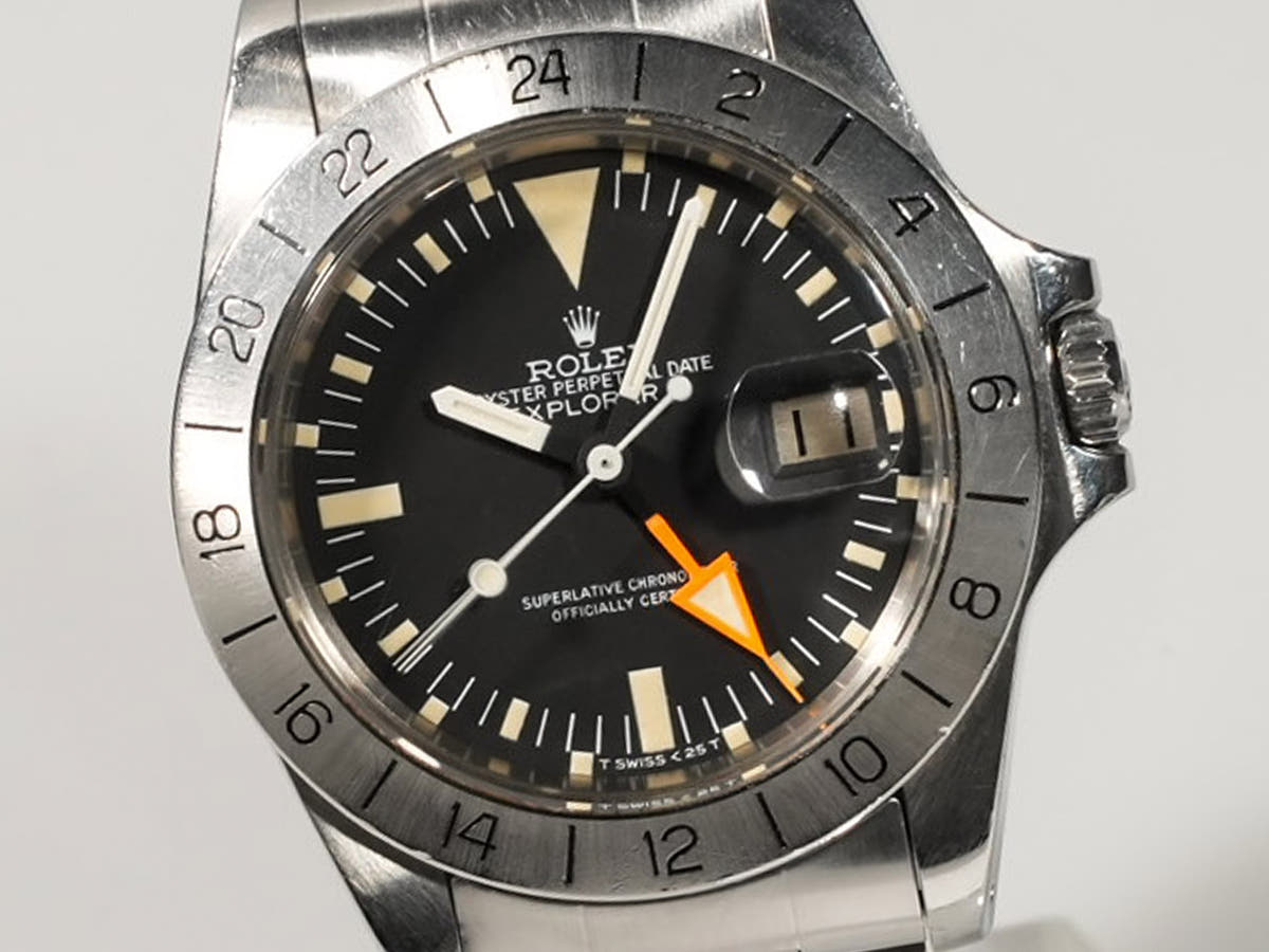 ロレックス エクスプローラーII Ref.1655 ブラック文字盤 中古 V4R9X662