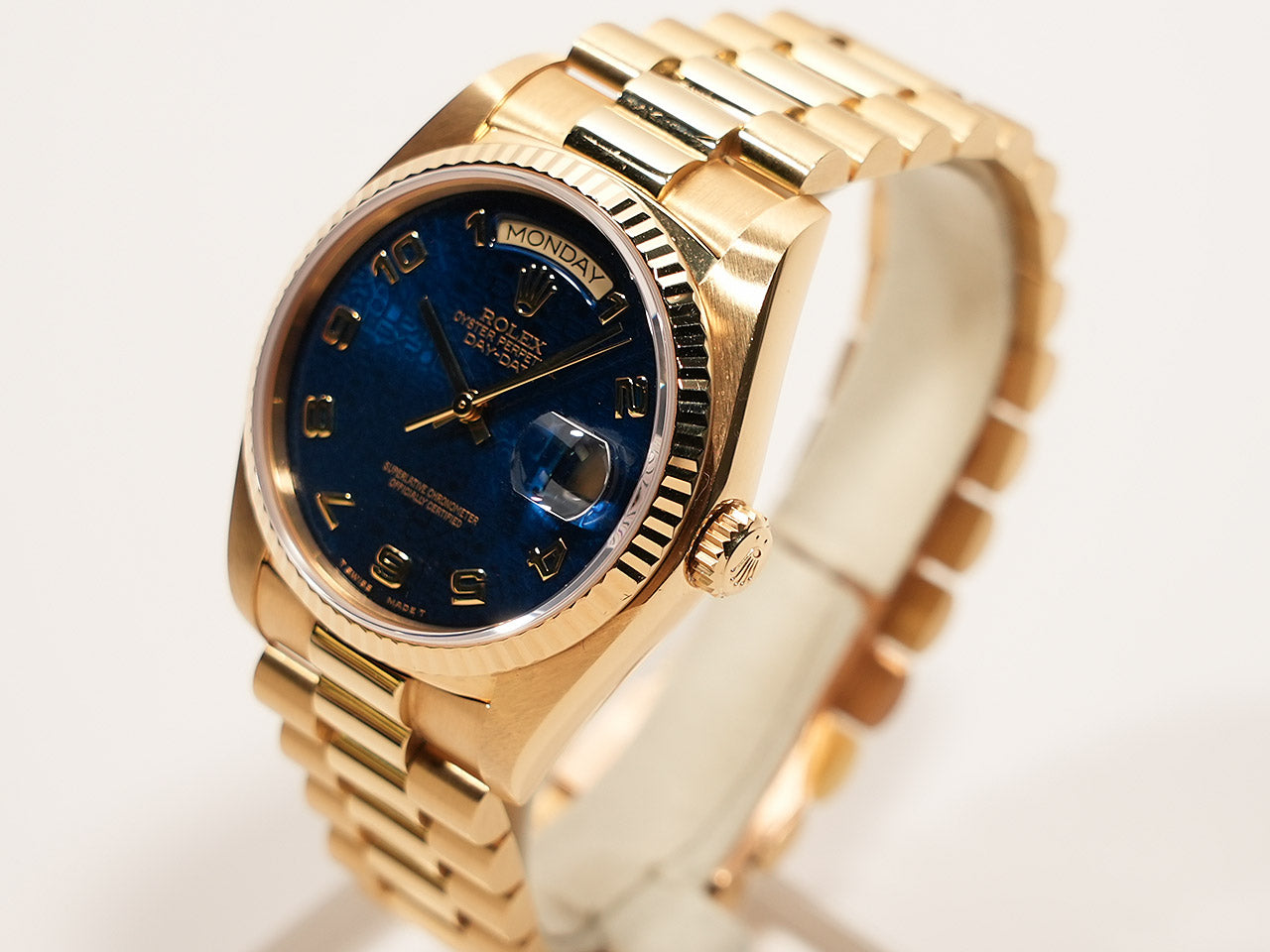 Rolex Day-Date 36 Ref.18038 18KYG Blue Computer Dial