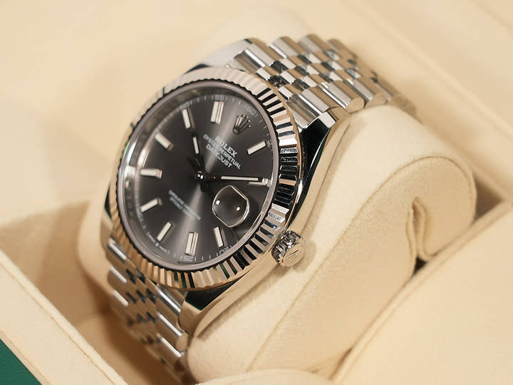 ロレックス デイトジャスト41 Ref.126334 ステンレススチール/ホワイトゴールド スレート文字盤 ジュビリーブレスレット 中古 khwhai4q