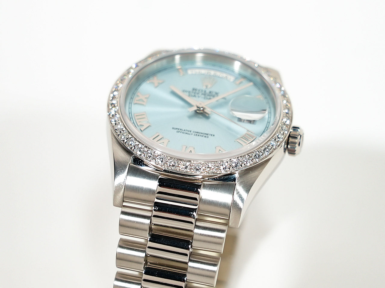 Rolex Day-Date Ref.18346A PT Ice Blue Dial