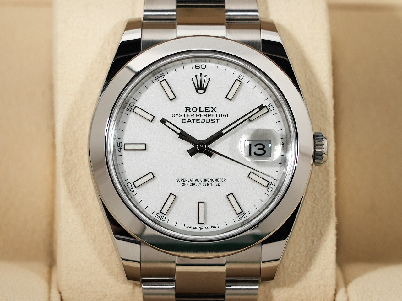 Rolex Datejust 41 Ref.126300 SS White Dial