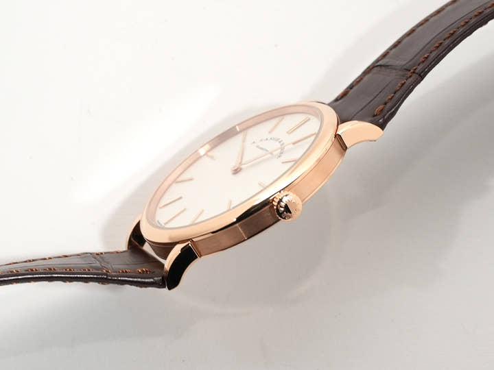 A.ランゲ＆ゾーネ サクソニア フラッハ Ref.201.033 シルバー文字盤 極美品 pwpstouo