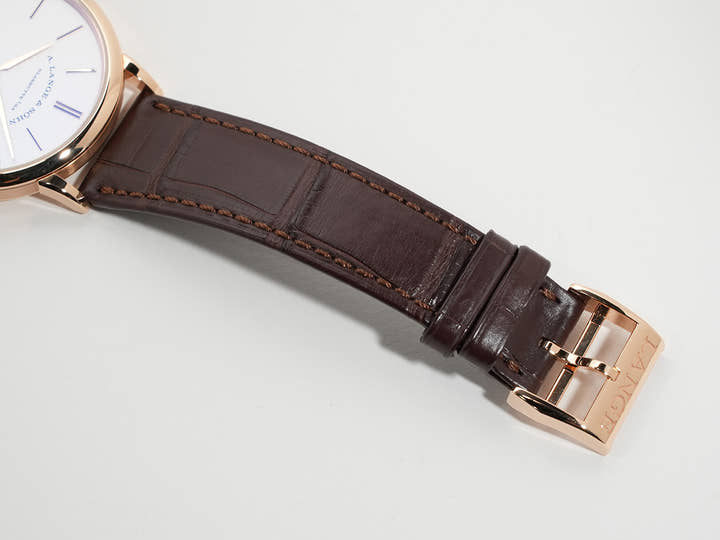 A.ランゲ＆ゾーネ サクソニア フラッハ Ref.201.033 シルバー文字盤 極美品 pwpstouo