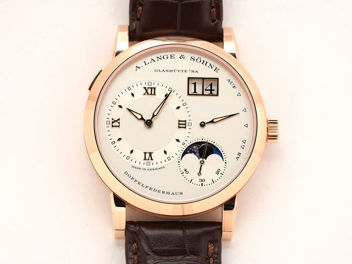 A. Lange &amp; Söhne Lange 1 Moon Phase Ref.192.032 Silver Dial Excellent Condition x33239vy