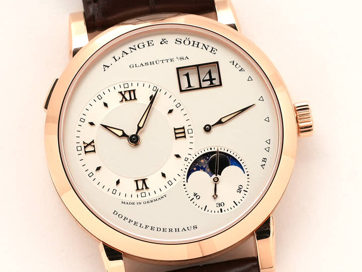 A. Lange &amp; Söhne Lange 1 Moon Phase Ref.192.032 Silver Dial Excellent Condition x33239vy