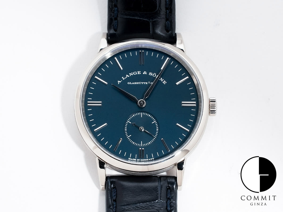 A. Lange &amp; Söhne Saxonia Ref.219.028 18KWG Blue Dial Good Condition Pre-Owned q64gxcvv
