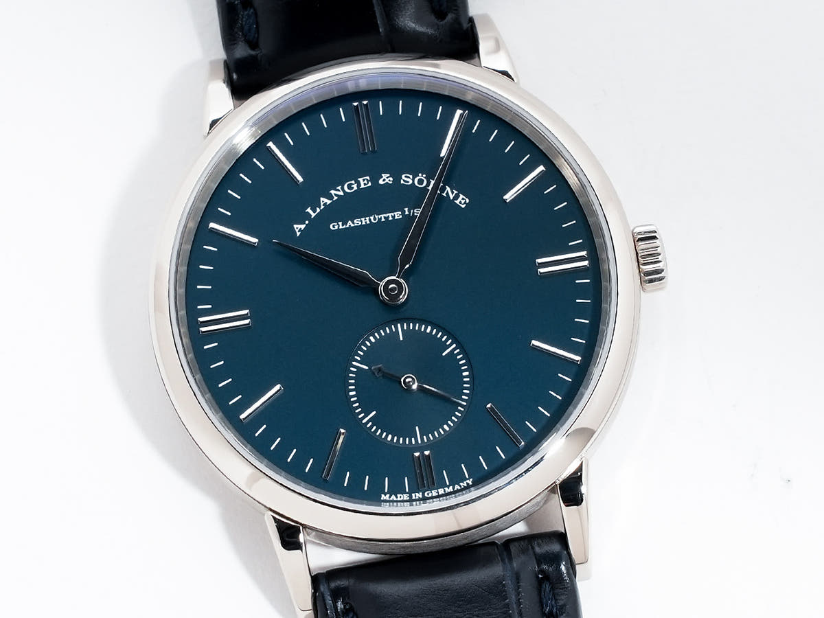 A. Lange &amp; Söhne Saxonia Ref.219.028 18KWG Blue Dial Good Condition Pre-Owned q64gxcvv